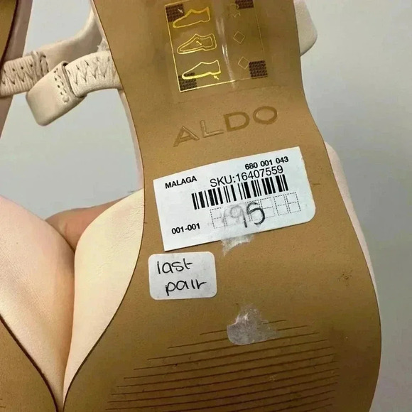 Aldo Malaga Sling Back High Heel Light Pink Formal Shoes Size  7.5 NWT - Picture 8 of 13